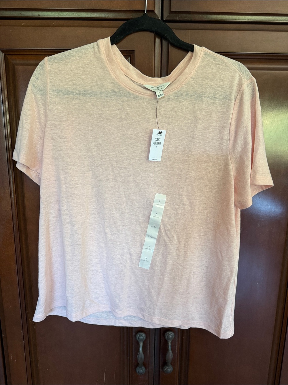 Banana Republic Pale Pink Crewneck Short Sleeve Tee